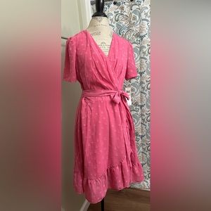 NWT. Women’s size 10 and a size 12, London Times bright pink, knee length dress